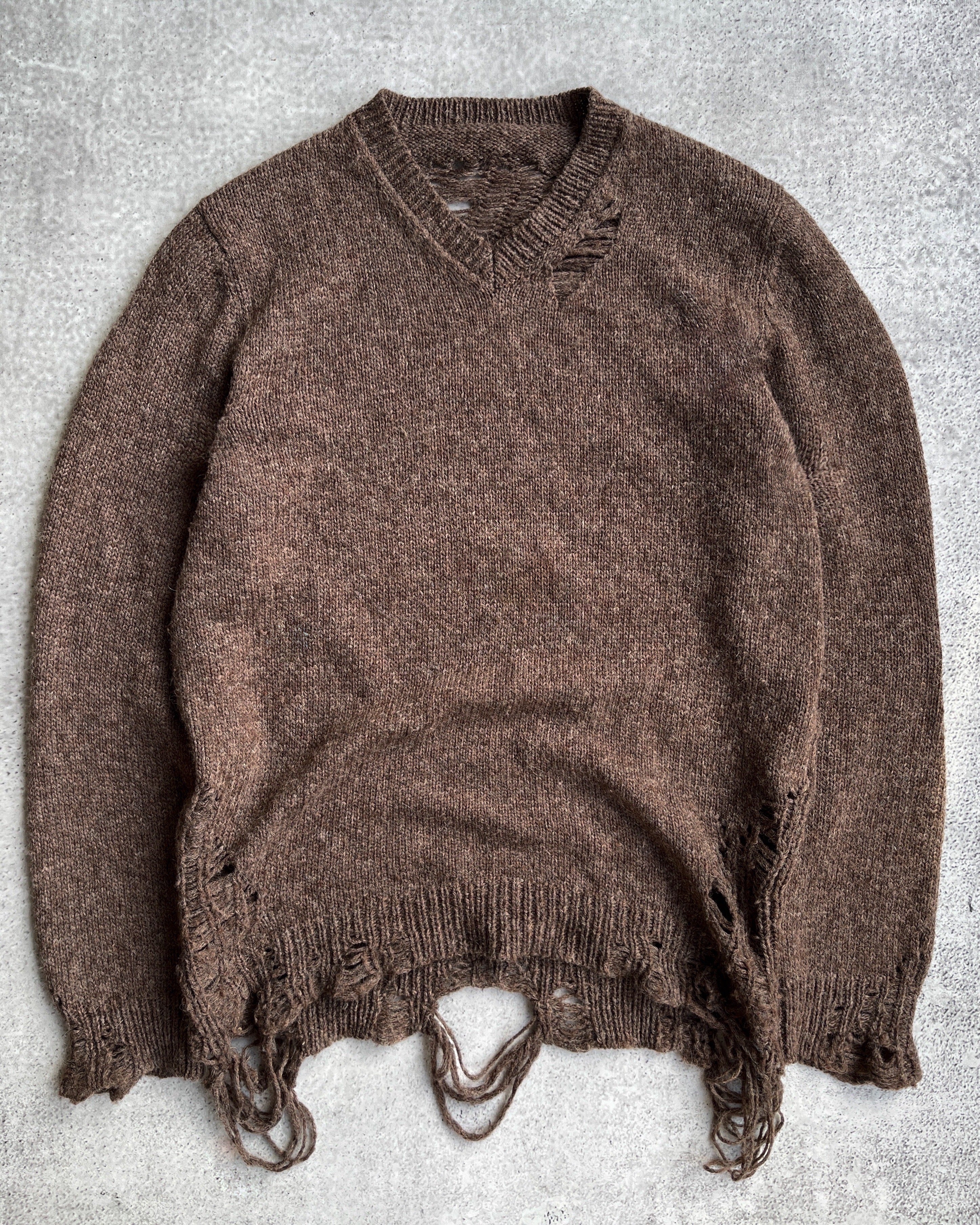 Miharayasuhiro 00s Distressed Alpaca Wool Sweater – firstfinal