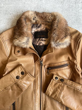 Load image into Gallery viewer, Tete Homme 00s Tan Leather Fur Jacket