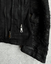 Load image into Gallery viewer, Buffalo Bobs 00s Waxed and Distressed Convertible Denim Trucker Jacket