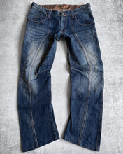 Load image into Gallery viewer, Obelisk 00s Skull Embroidered Flared Denim
