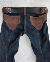 Load image into Gallery viewer, Obelisk 00s Reptile Skin Flared Denim
