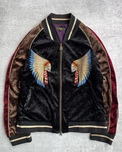 Load image into Gallery viewer, Obelisk 00s Skull Embroidered Velvet Track Jacket