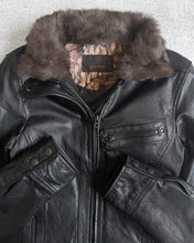 Load image into Gallery viewer, Tete Homme 00s Black Leather Fur Jacket