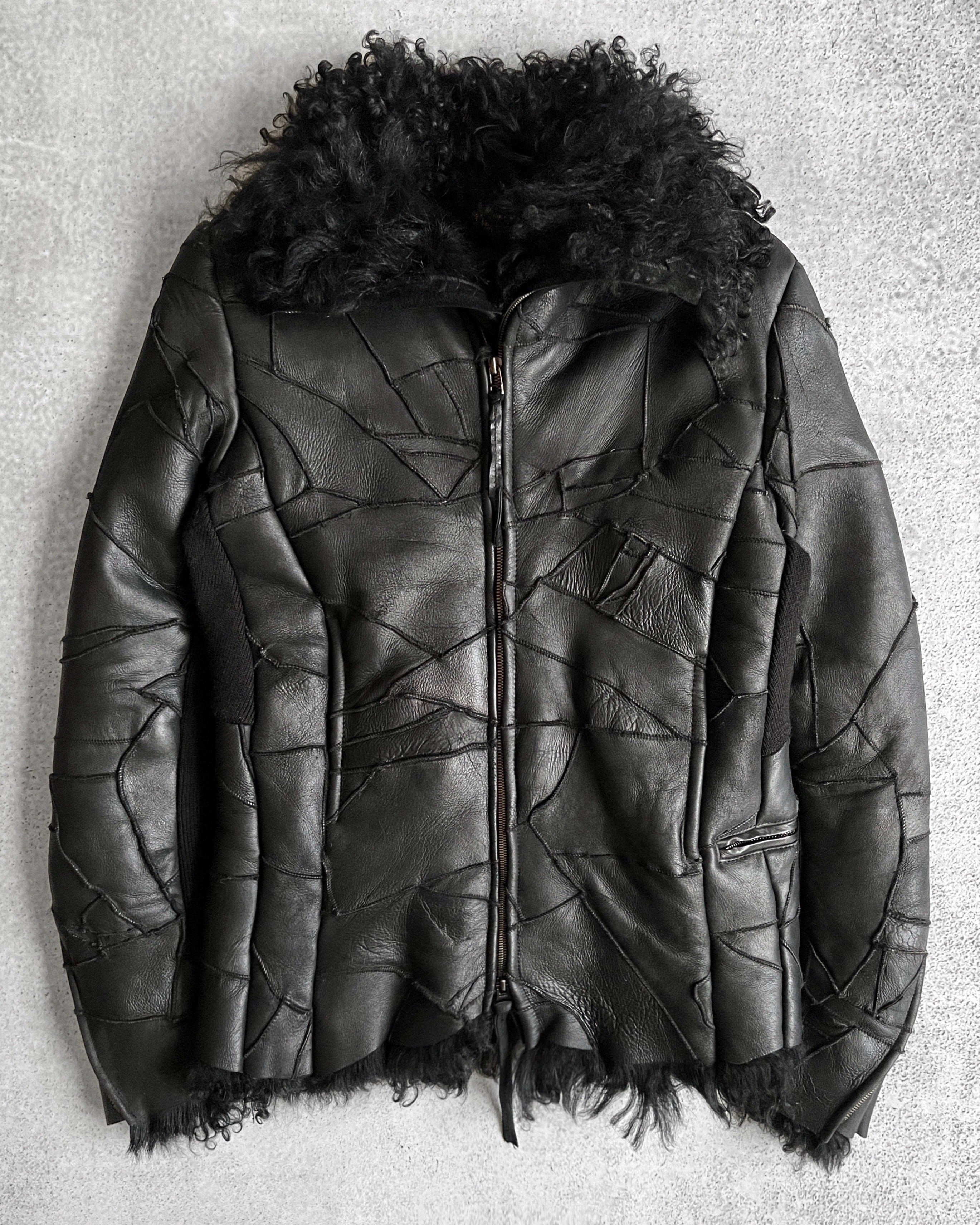 Kyoji Maruyama 00s 'Mouton' Sheepskin Leather Patchwork Rider