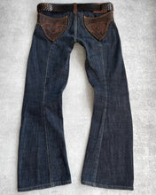 Load image into Gallery viewer, Obelisk 00s Reptile Skin Flared Denim