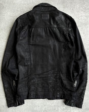 Load image into Gallery viewer, Buffalo Bobs 00s Waxed and Distressed Convertible Denim Trucker Jacket