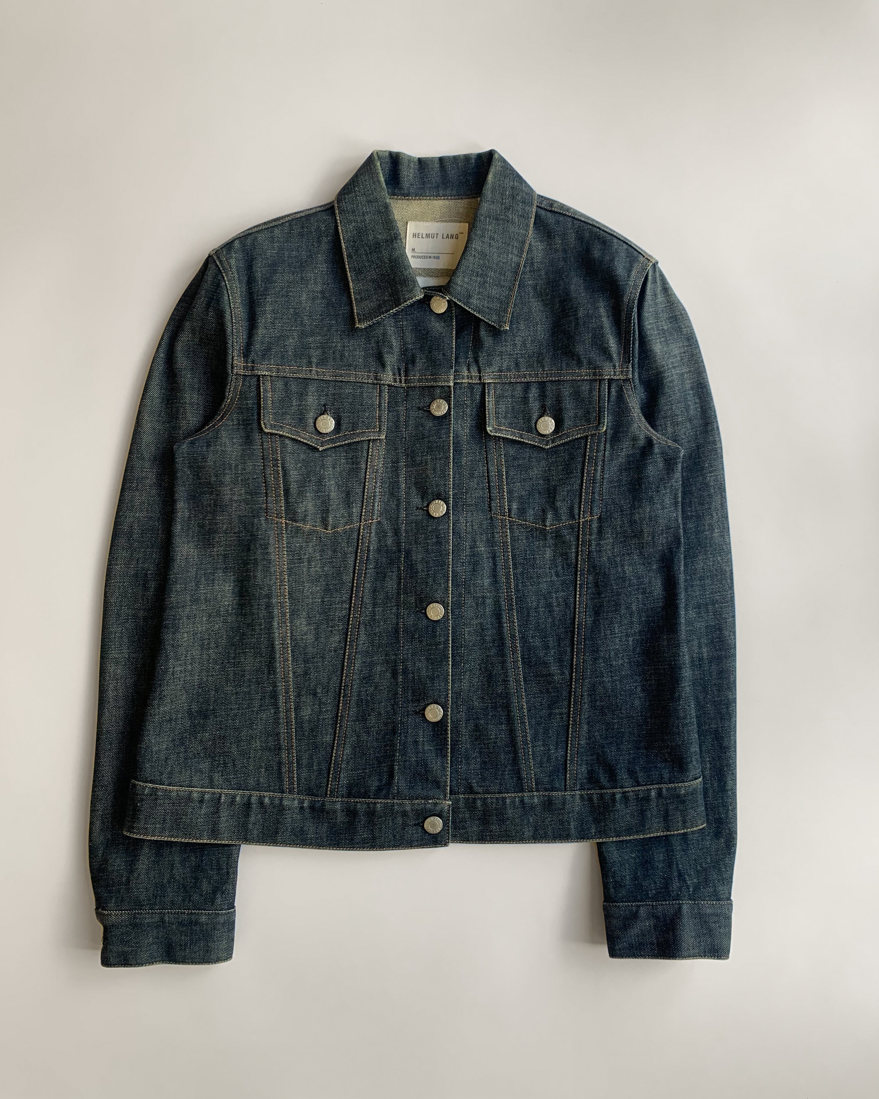 Helmut Lang 1998 Raw Denim Double Pocket Jacket