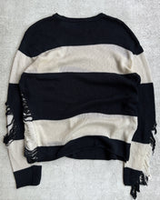 Load image into Gallery viewer, Mihara Yasuhiro 00s Distressed Striped Knit
