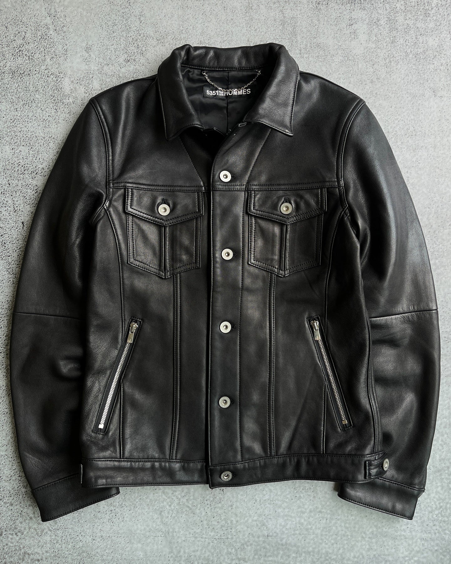 5351 Pour Les Hommes 00s Leather Trucker Jacket