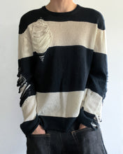 Load image into Gallery viewer, Mihara Yasuhiro 00s Distressed Striped Knit
