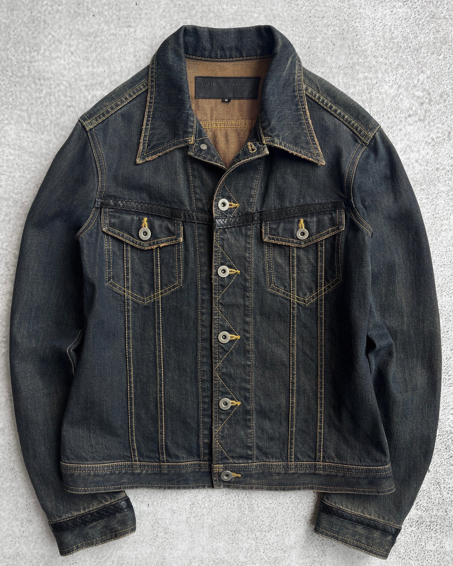 Isamu Katayama 00s Python Skin Denim Jacket