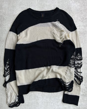 Load image into Gallery viewer, Mihara Yasuhiro 00s Distressed Striped Knit
