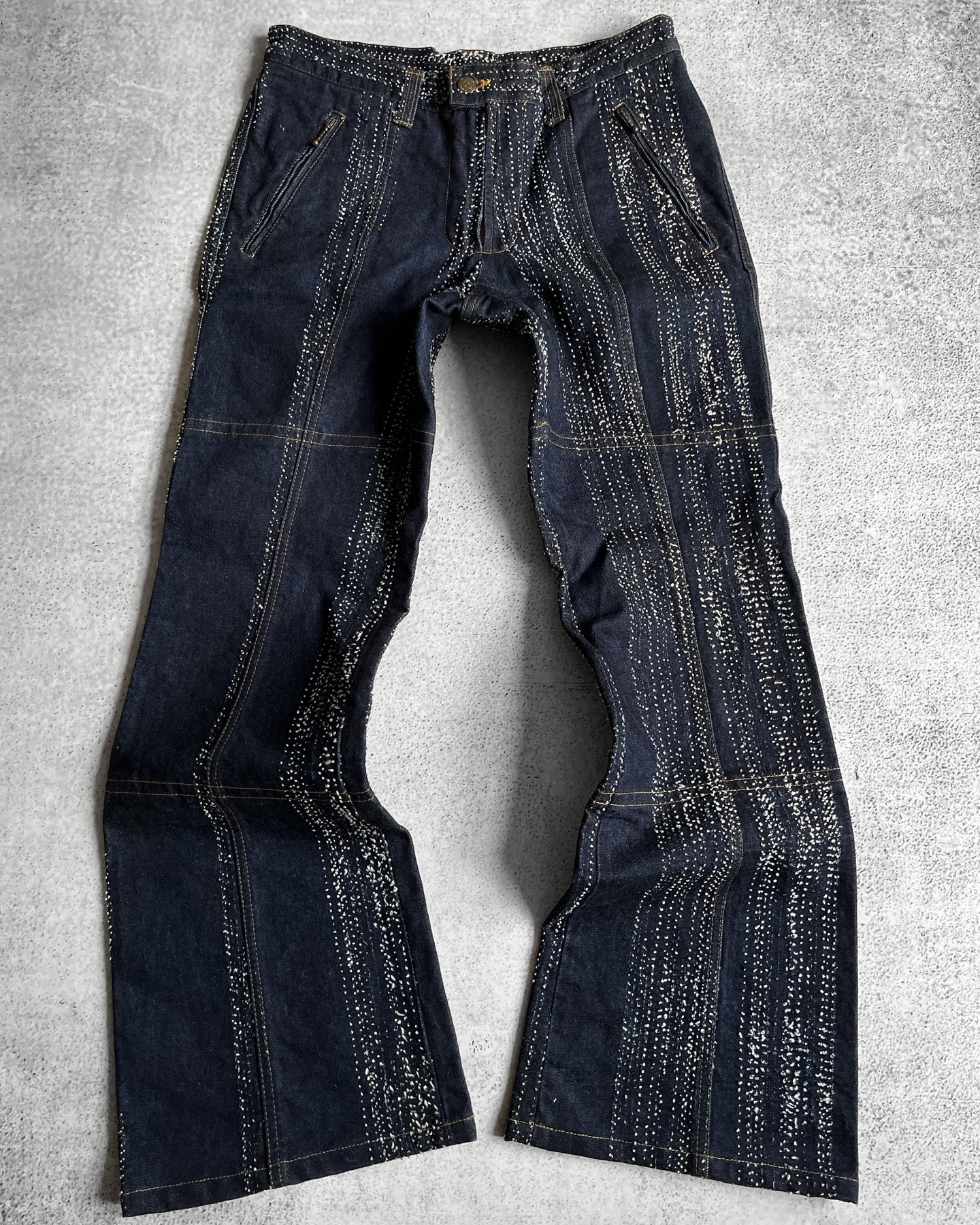 00s tornado mart python flare denim v系 TORNADO MART SNAKESKIN FLARED DENIM – glam archive