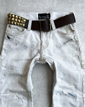Load image into Gallery viewer, Kyoji Maruyama 00s White Washed &#39;Peace&#39; Denim
