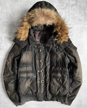 Load image into Gallery viewer, HaLb 00s Racoon Fur Hooded Down Jacket
