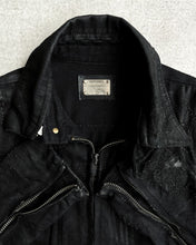 Load image into Gallery viewer, Buffalo Bobs 00s Waxed and Distressed Convertible Denim Trucker Jacket
