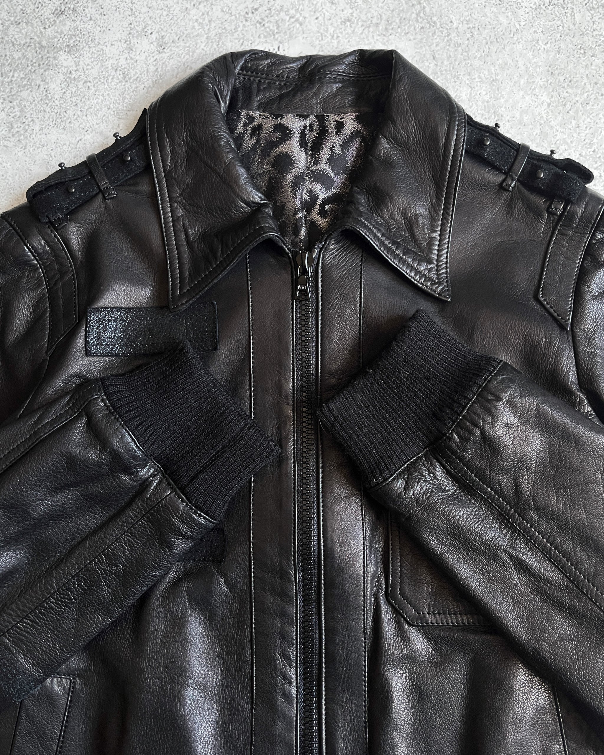 00’s archive damage studs jacket roen Roen 00s Deer Leather Military Jacket – firstfinal