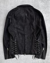 Load image into Gallery viewer, Tornado Mart 00s Lace-Up Suede Track Jacket
