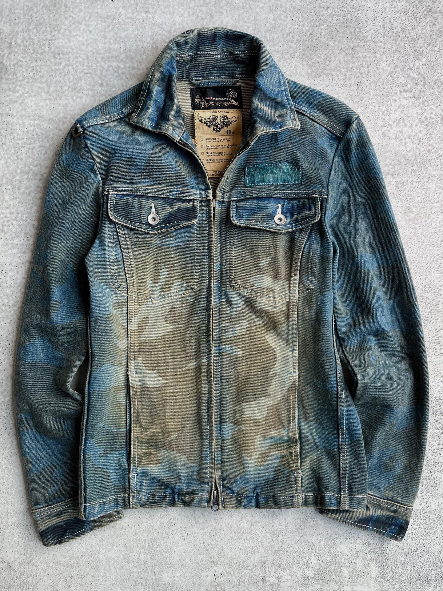 Kyoji Muruyama 00s Python Skin Denim Jacket