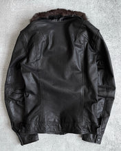 Load image into Gallery viewer, Tete Homme 00s Black Leather Fur Jacket
