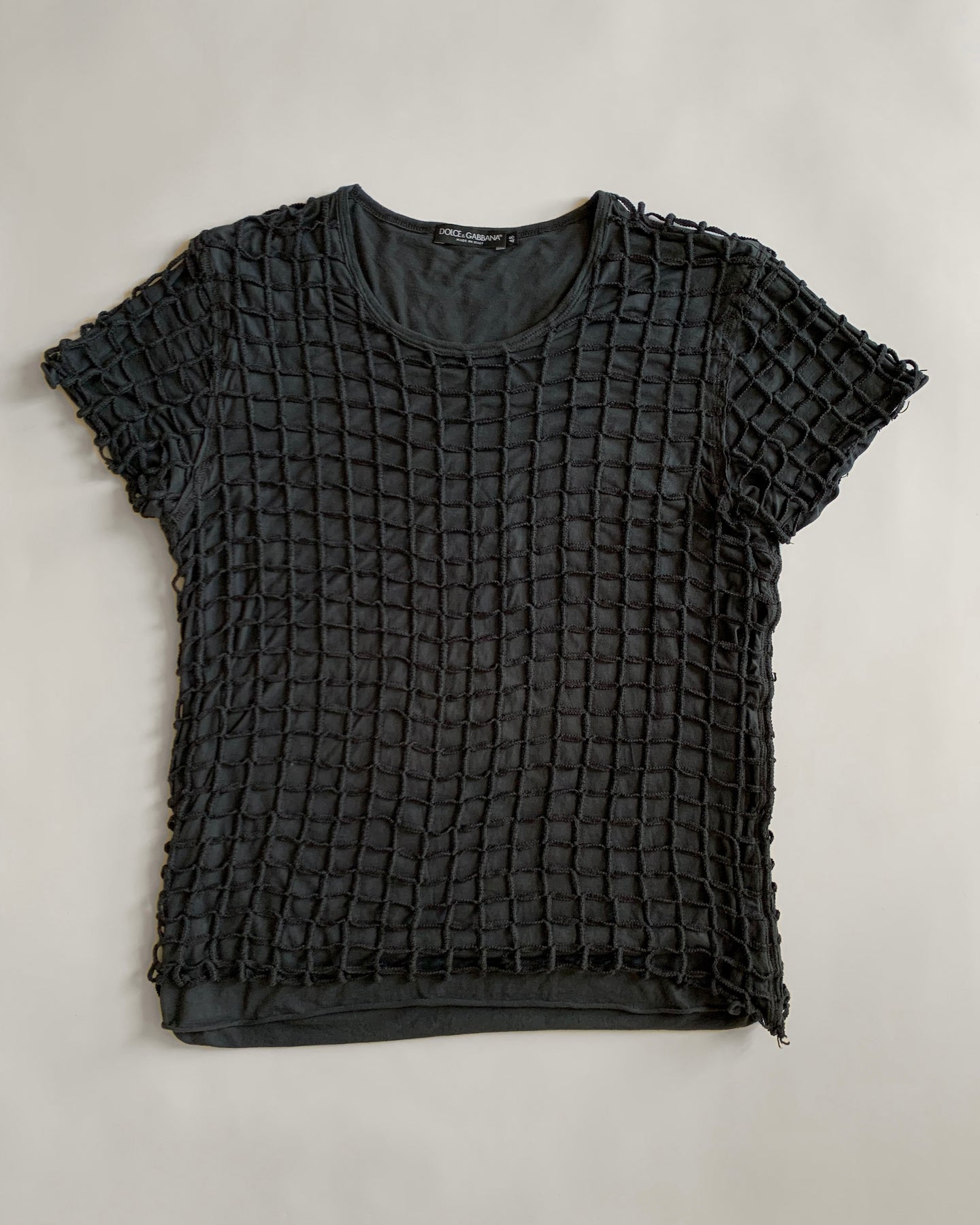 Dolce & Gabbana SS12 Double Layered Mesh Tee