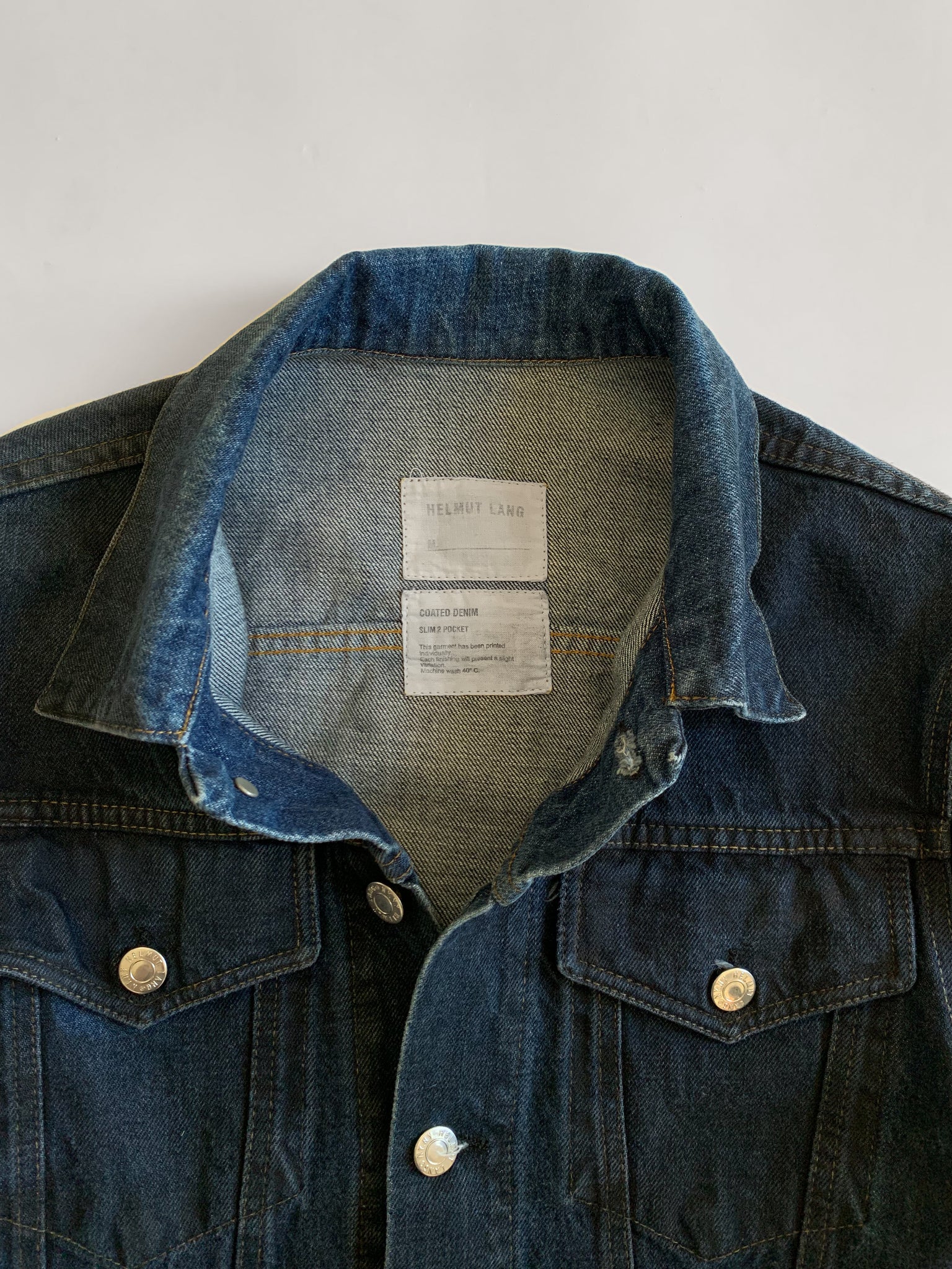 HELMUT LANG 1998 DIRT WASH DENIM JACKET – OBTAIND